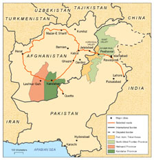 Afganistan-Pakistan War map